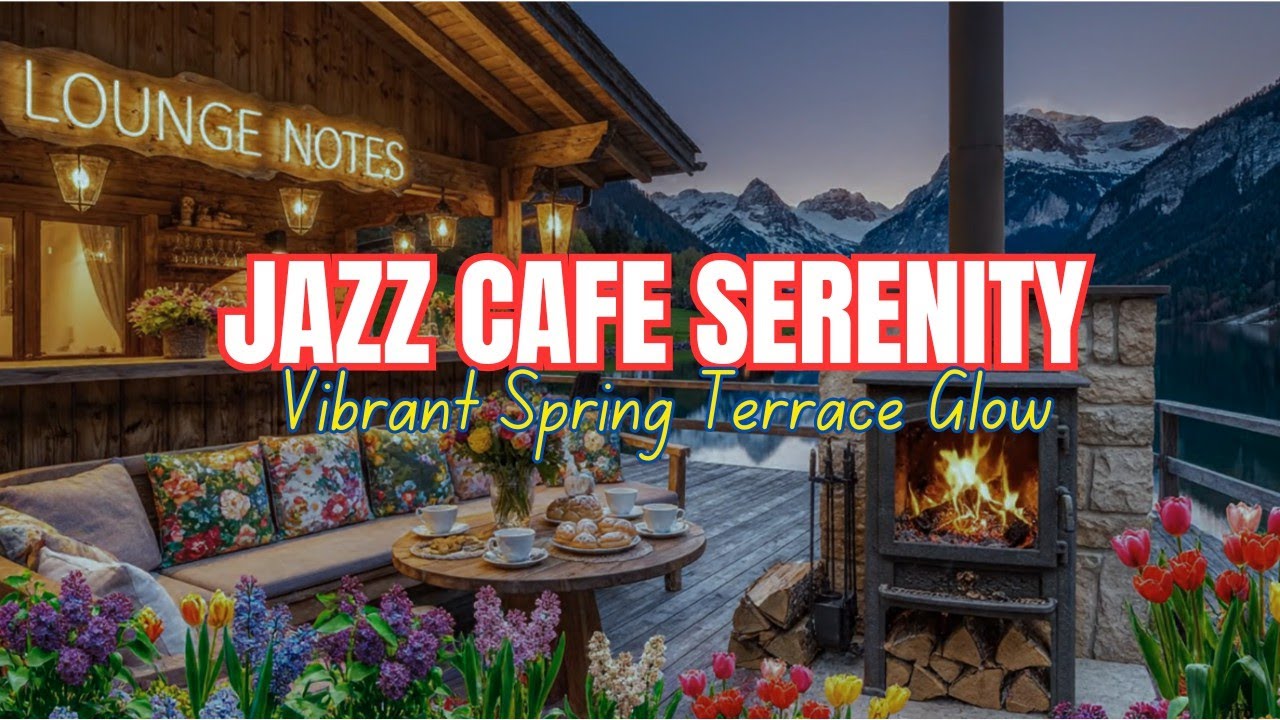 🔴 🌸 4K LIVE Spring River Cafe Jazz ☕ Cozy Piano Music for Study, Work & Deep Sleep
