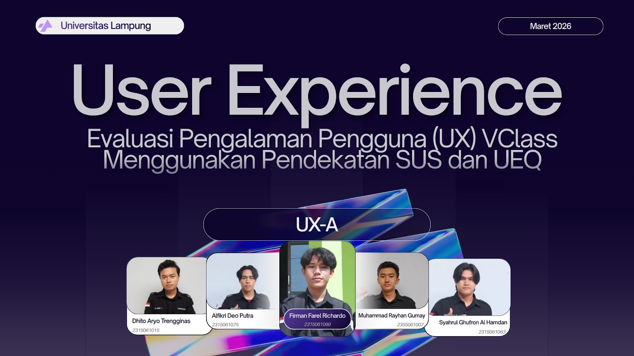 Evaluasi Pengalaman Pengguna (UX) VClass Menggunakan Pendekatan SUS dan UEQ