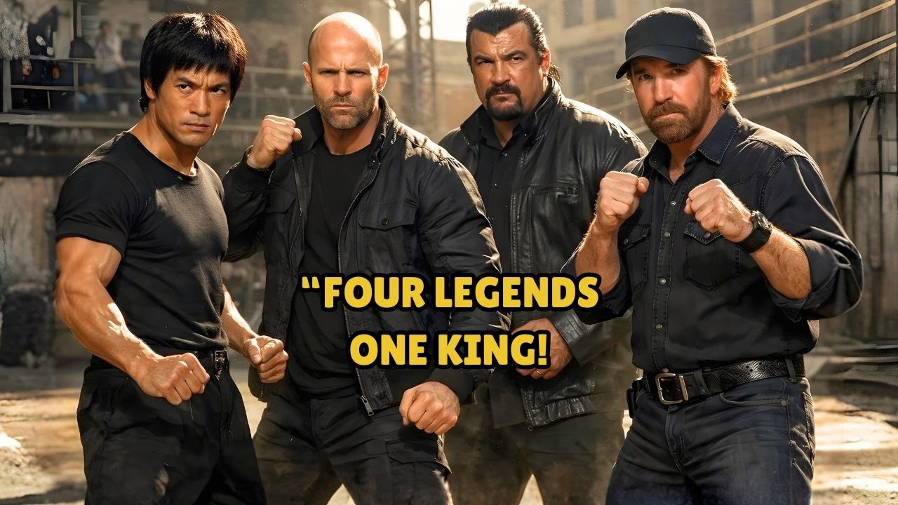 FOUR LEGENDS. ONE BATTLE. Norris, Seagal, Statham & Bruce Lee.!