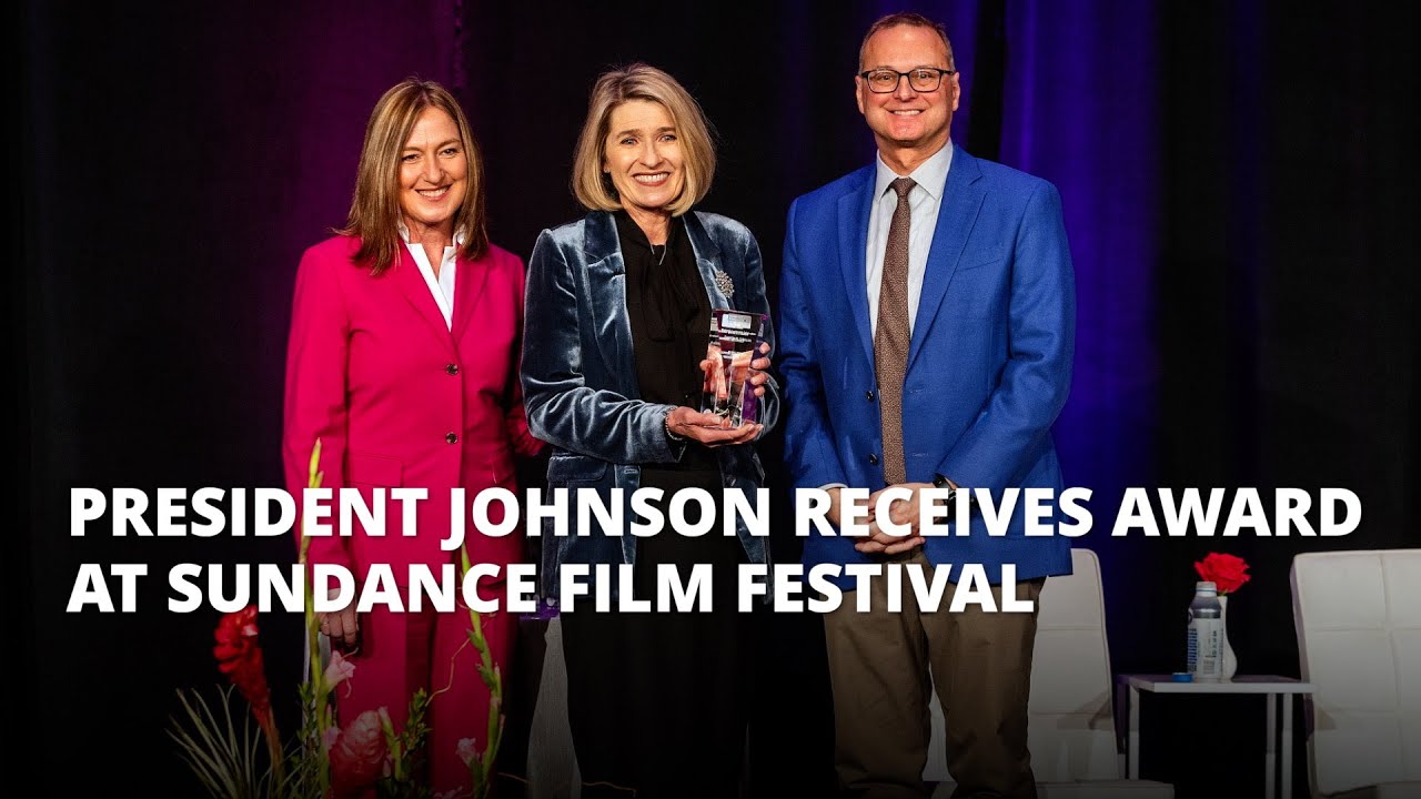 President Johnson Receives an Award at Sundance Film Festival