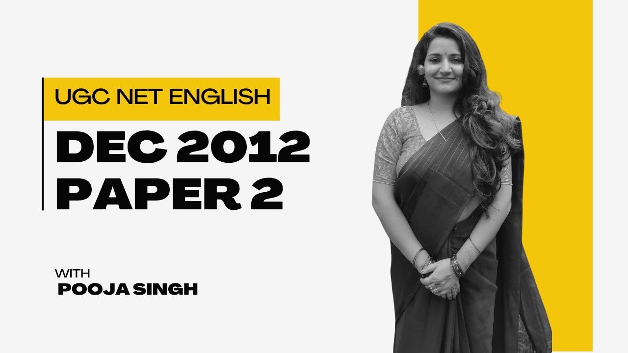 UGC NET English Paper 2 DECEMBER PYQ (2012)#english