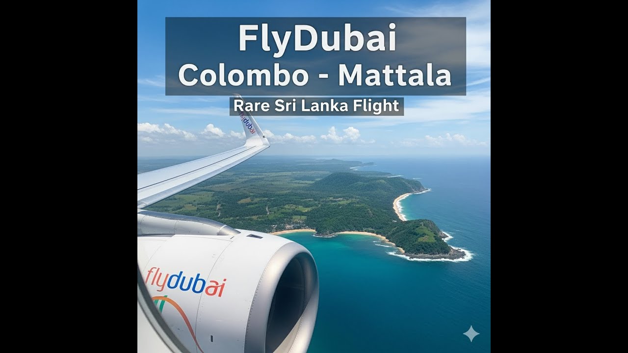 FlyDubai flight from Colombo to Mattala, Sri Lanka
