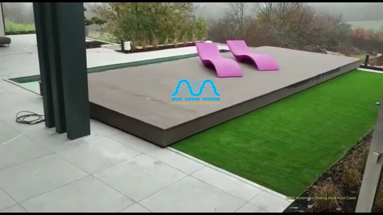 Bree Automatic Sliding Deck Pool Cover Motorized Safety Retractable Swimming Pool Cover
