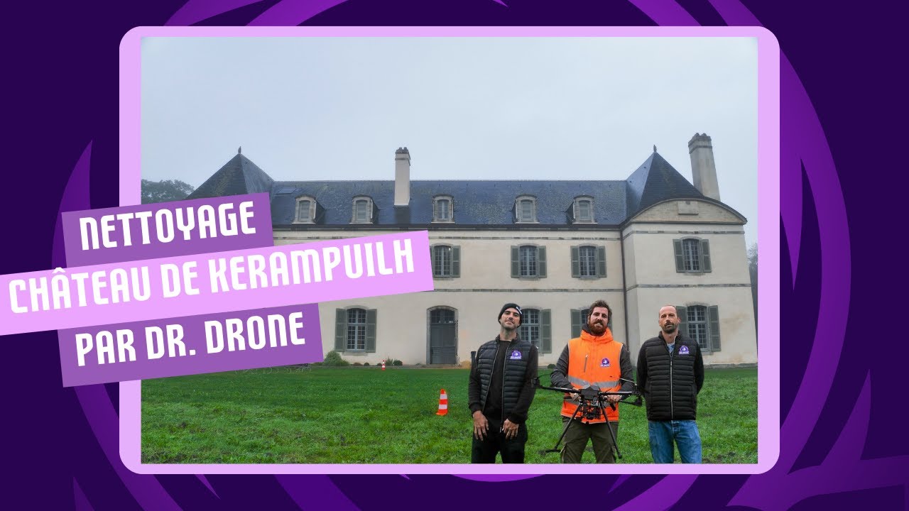 Dr. Drone - Démoussage toiture au Château de Kerampuilh à Carhaix