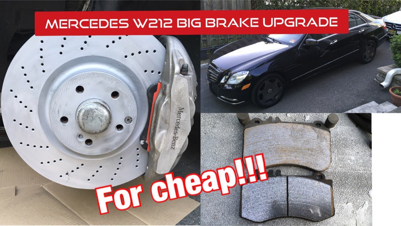Mercedes E550 W212 big brake upgrade using OEM parts for cheap.
