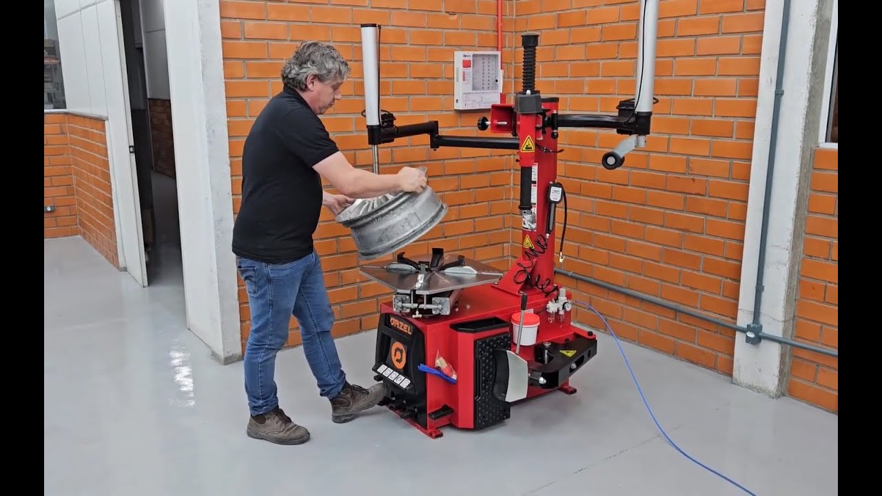 Montadora e Desmontadora de pneus com dois braços auxiliares ORZEL-Tutorial de montagem e instalação