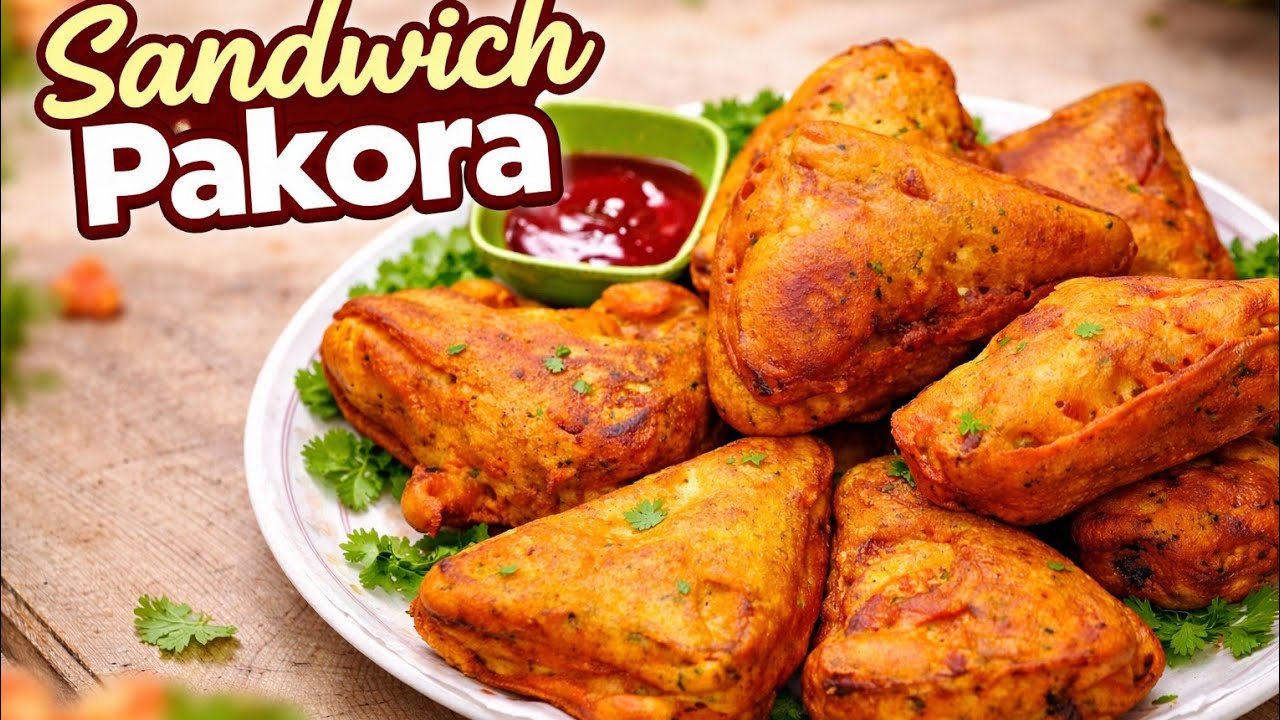 সন্ধ্যেবেলার জলখাবার | মচমচে Bread pokora /Crispy Sandwich Pakora