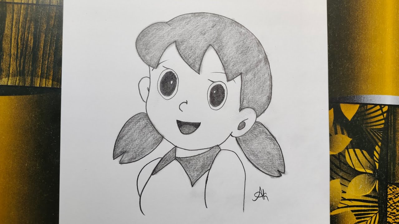 How to Draw Shizuka from Doraemon | Easy drawing ideas for beginners| Tiny Tale #17 