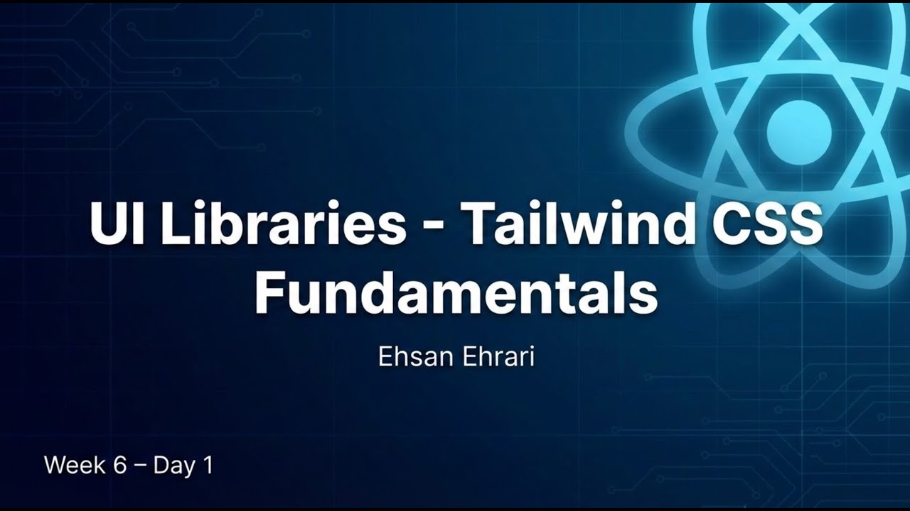 Week 6 - Day 1. UI Libraries Tailwind CSS Fundamentals