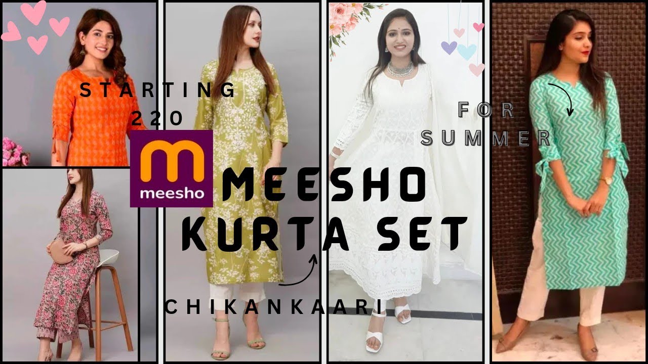 Meesho kurta set, kurti for summer starting with 220 only