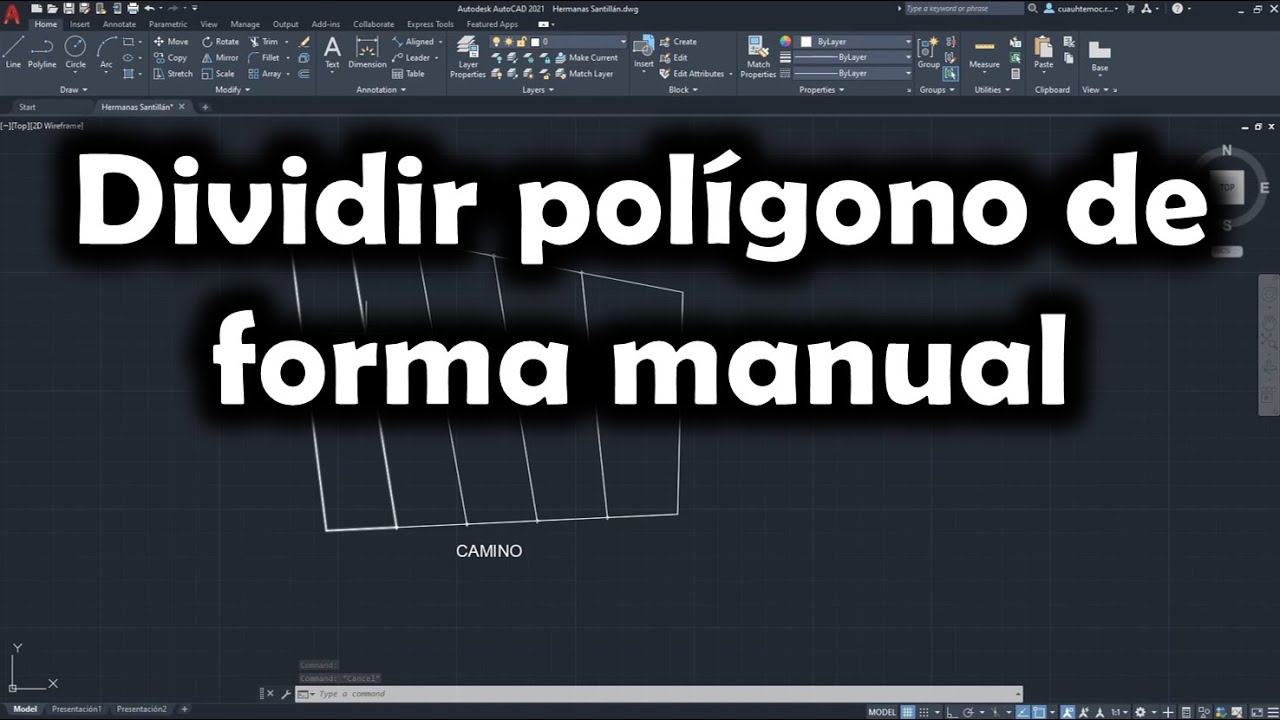 [AutoCAD] Dividir un polígono de forma manual