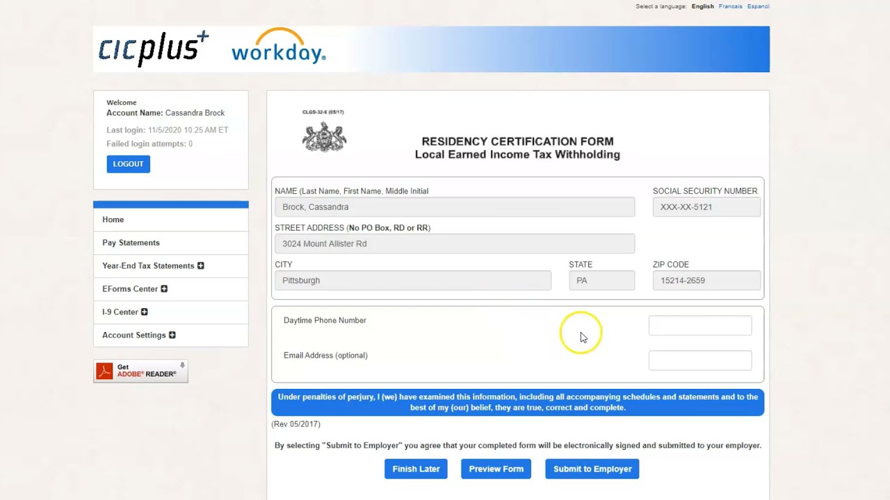 CIC Plus & Workday: Tax Withholding Integration