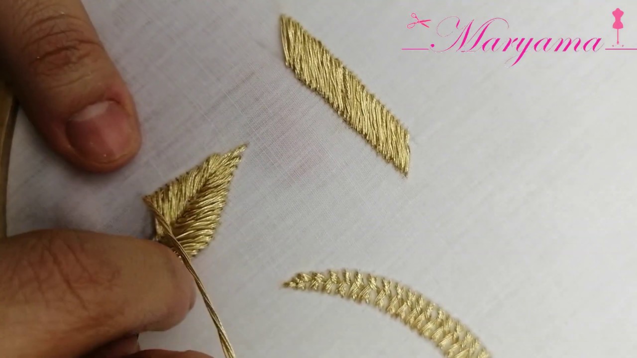 تعلمي الطرز الرباطي بالصم من الصفر 5 غرزة الخطفة Embroidery for Beginners