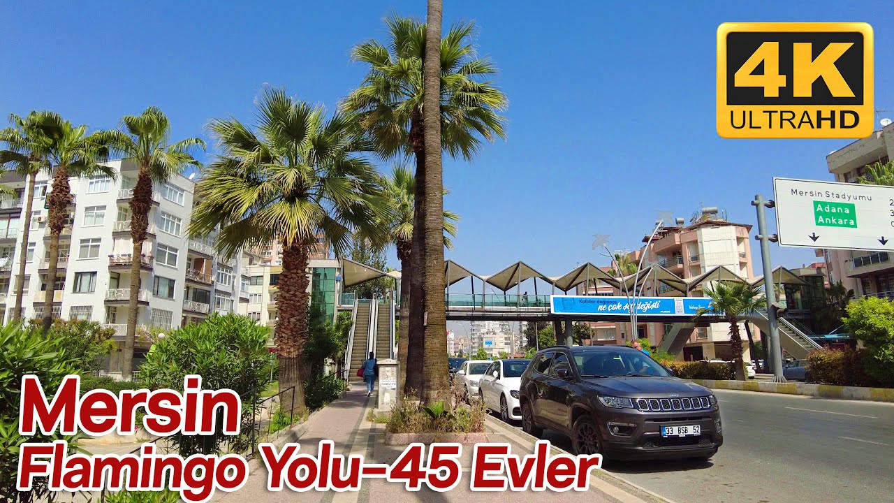 MERSİN 4K Walking Tour | Flamingo Yolu - 45 Evler | Virtual Walk in Turkey [UHD 60fps]