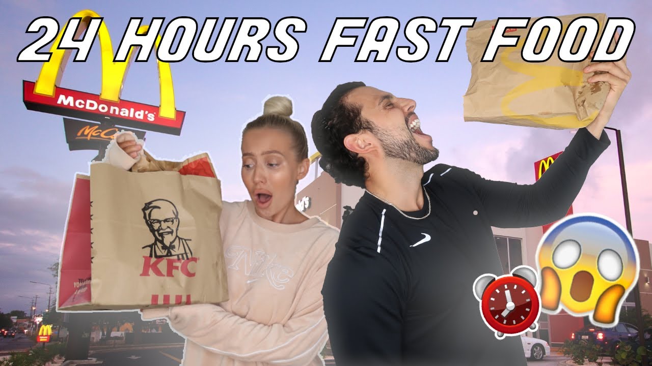We Only Ate FAST FOOD For 24 HOURS In QUARANTINE! McDonalds, KFC, Dominos | CHALLENGE | Elle Darby
