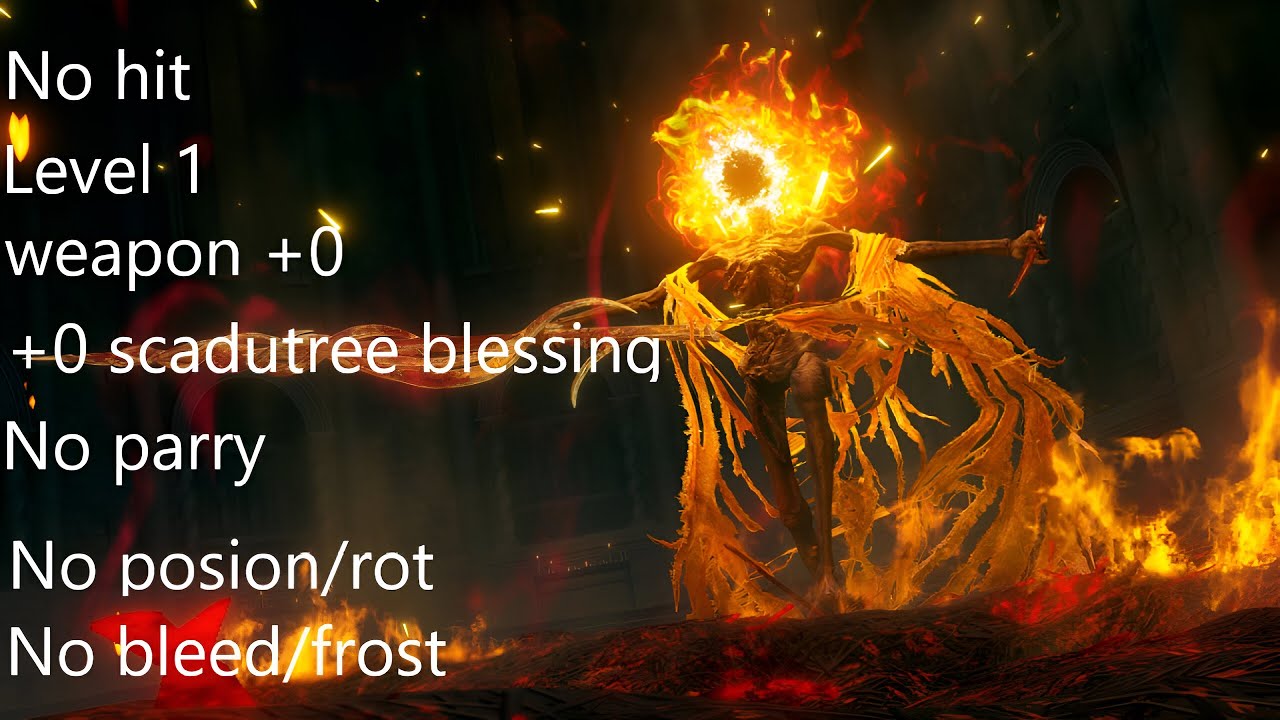 Elden Ring DLC - Midra, Lord of Frenzied Flame [No Damage/RL1/0 blessing/No upgrades/No parry]