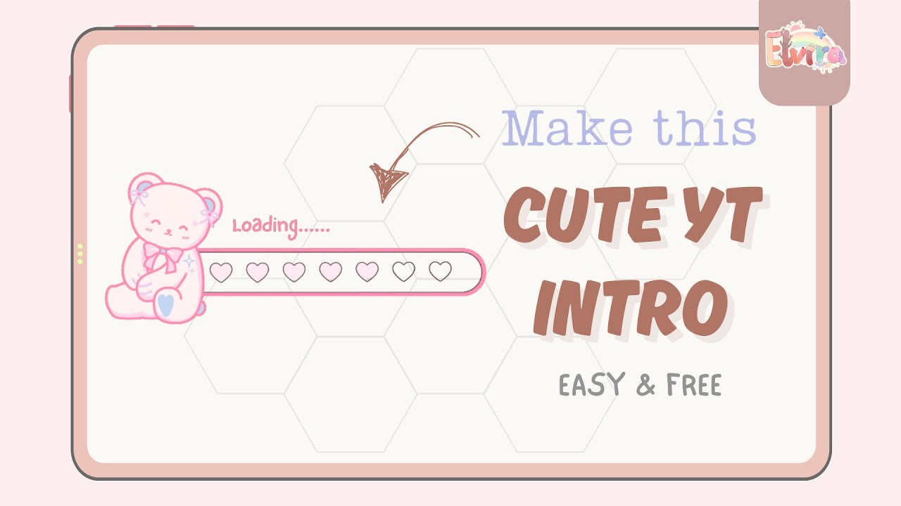 Make a Cute & Aesthetic YouTube Intro with me for FREE✨ | Canva Timelapse + Tutorial