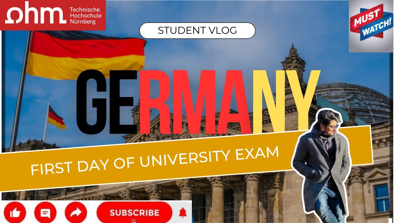 1st DAY OF GERMAN UNIVERSITY EXAM (PUBLIC)2025 INDIAN STUDENT IN GERMANY VLOG