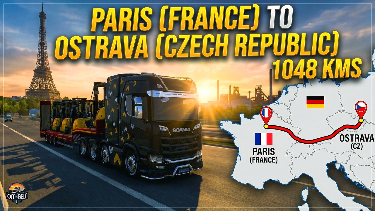 Paris to Ostrava - Relaxing Truck Drive | Euro Truck Simulator 2 (No Commentary)