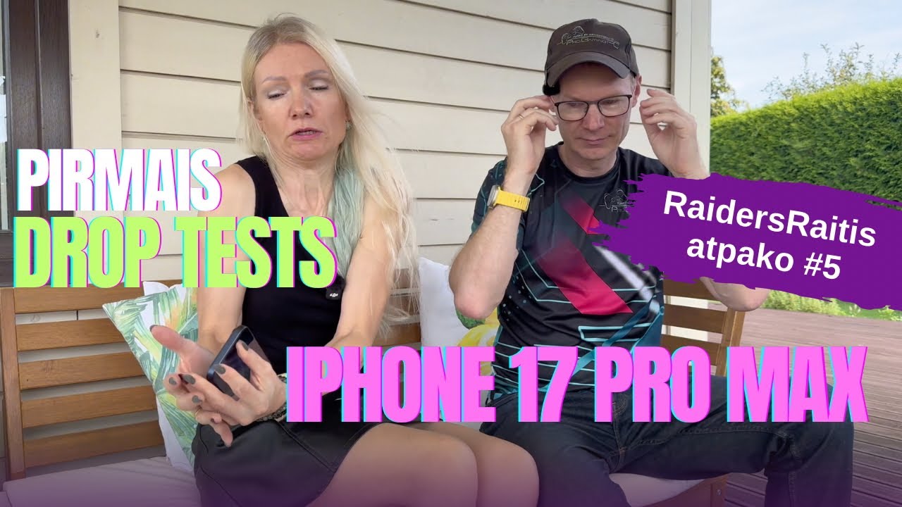 RaidersRaitis atpako #5 iPhone 17 PRO MAX 2TB pirmais DROP TESTS