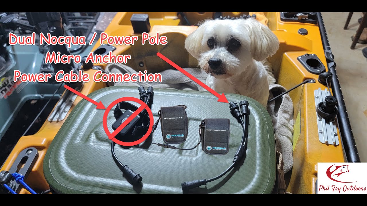 Nocqua Dual Batteries And Cables For Power Pole Micro Anchor