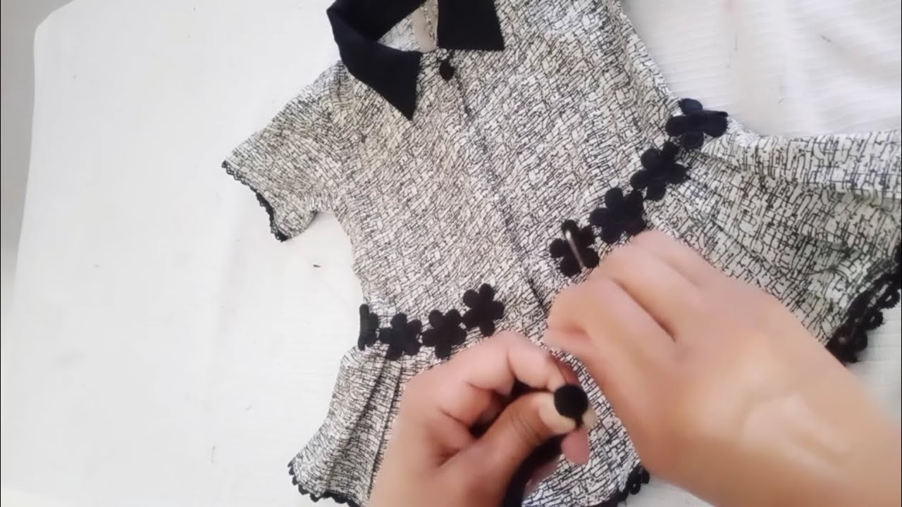 New 2023 baby frock cutting stitching. 1|2 year baby frock cutting stitching with leftover fabric.