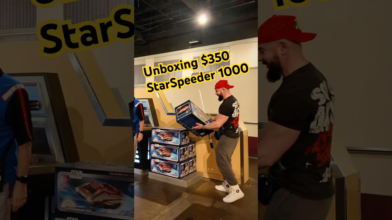$350 Star Tours Star Speeder 1000 unboxing, buh-bye 🥹 #asmr #starwars #unboxing #startours #disney