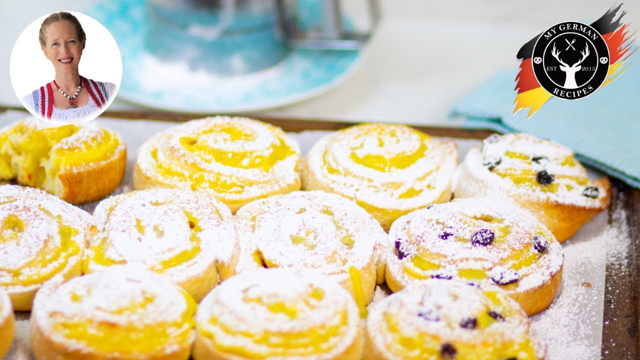 Vanilla Pudding Swirls - Vanilla Pudding Buns / Puddingschnecken ✪ MyGerman.Recipes