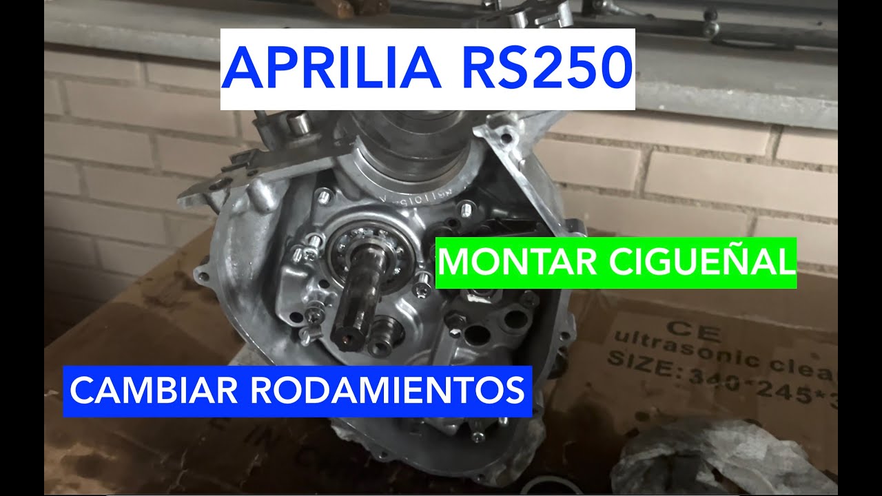 APRILIA RS250. MONTAR RODAMIENTOS Y CIGUEÑAL