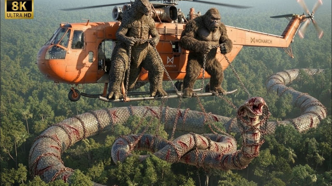King Kong & Godzilla vs Giant Cobra Snake | Epic Monster Battle in the Jungle