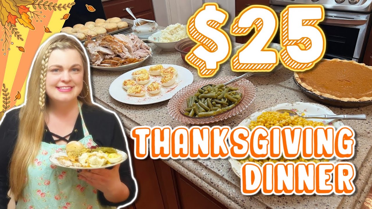 Budget Challenge $25 Thanksgiving Dinner for 6 Adults | Step by Step How to Cook Thanksgiving Basics