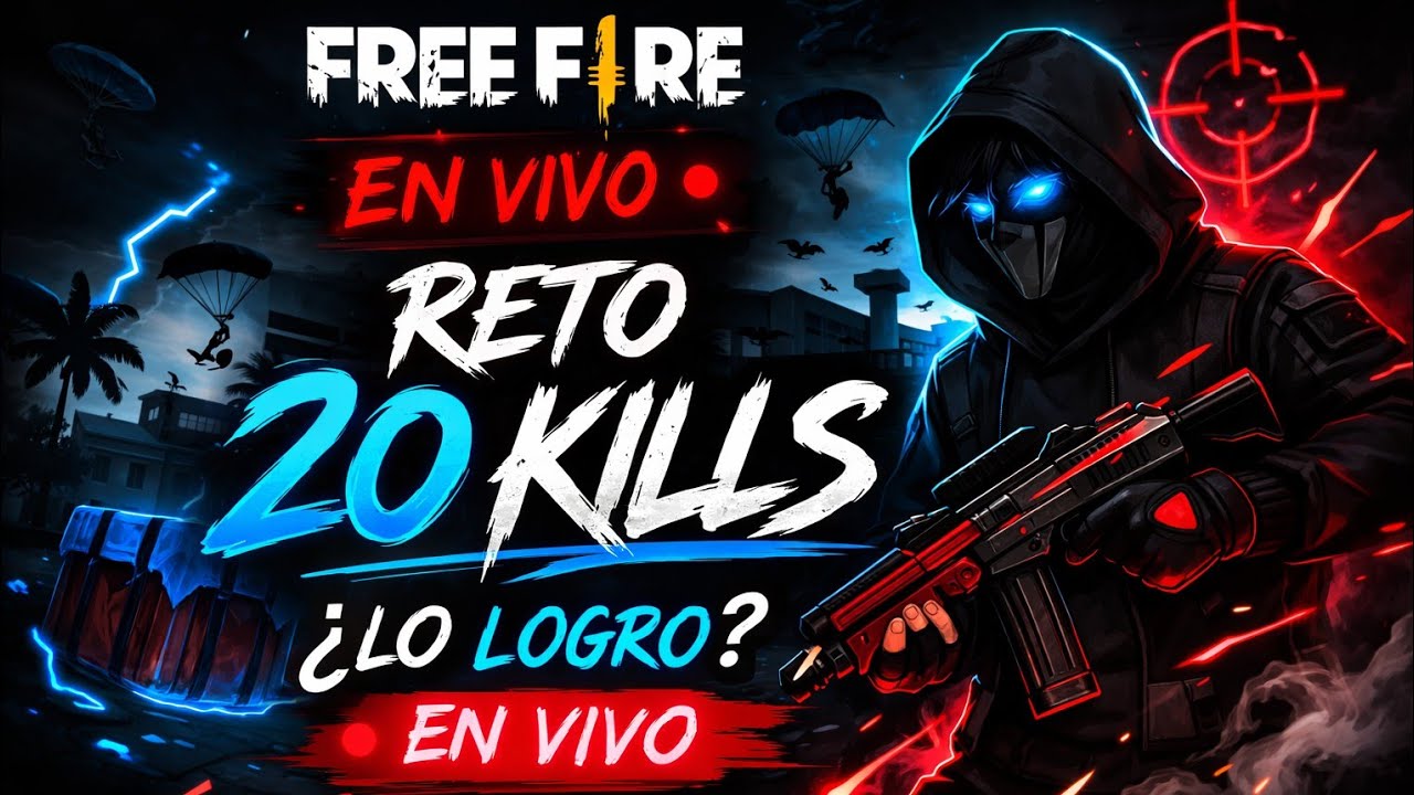 🔥 RETO 20 KILLS EN VIVO EN FREE FIRE 😱 ¿LA PARCA LO CONSIGUE? 💀🔥