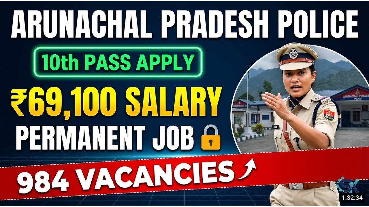 APSSB Constable Recruitment 2026 | 984 Vacancies | 10th Pass Govt Job | Arunachal Pradesh Police Job