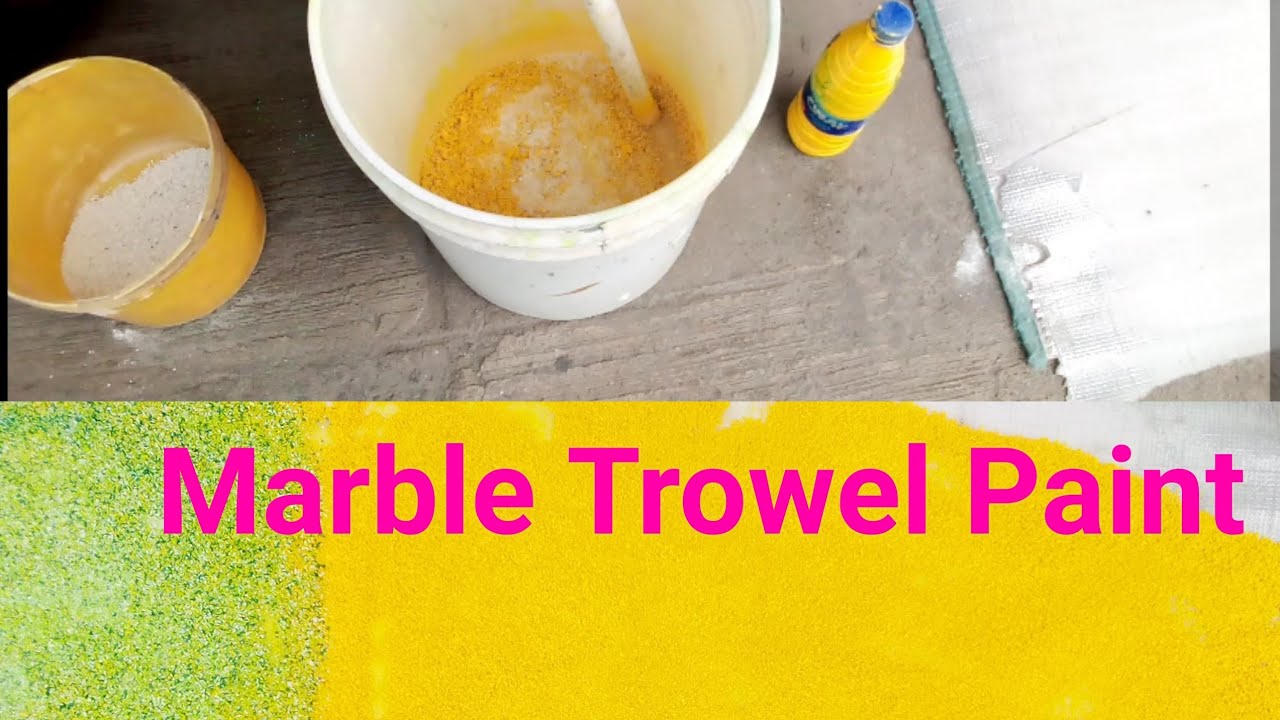 How to use marble dust for Marble Trowel painting | How to produce marble dust | production.