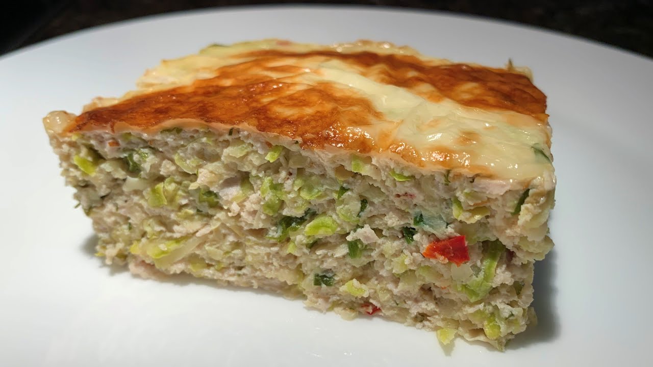 Низкоуглеводная запеканка/пирог из кабачков и фарша без муки (КЕТО, LCHF, ПП)