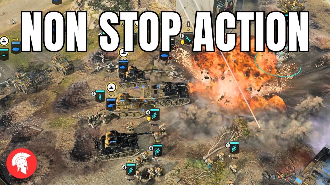 NON STOP ACTION - Company of Heroes 3 - Wehrmacht Gameplay - 4vs4 Multiplayer - No Commentary