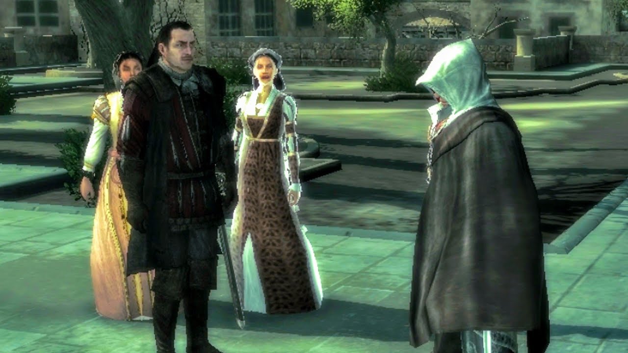 Uncle Mario Shows Ezio, Claudia and Maria a Monteriggioni, Their New Home (Assassin's Creed 2)