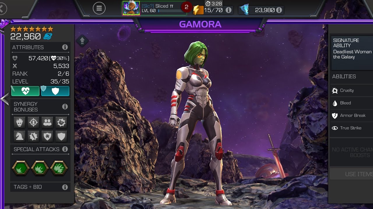 Mcoc’s 7* Gamora’s Speed run