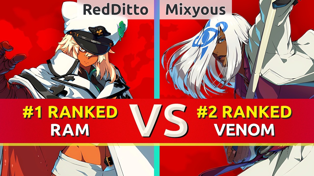 GGST ▰ RedDitto (#1 Ranked Ramlethal) vs Mixyous (#2 Ranked Venom). High Level Gameplay
