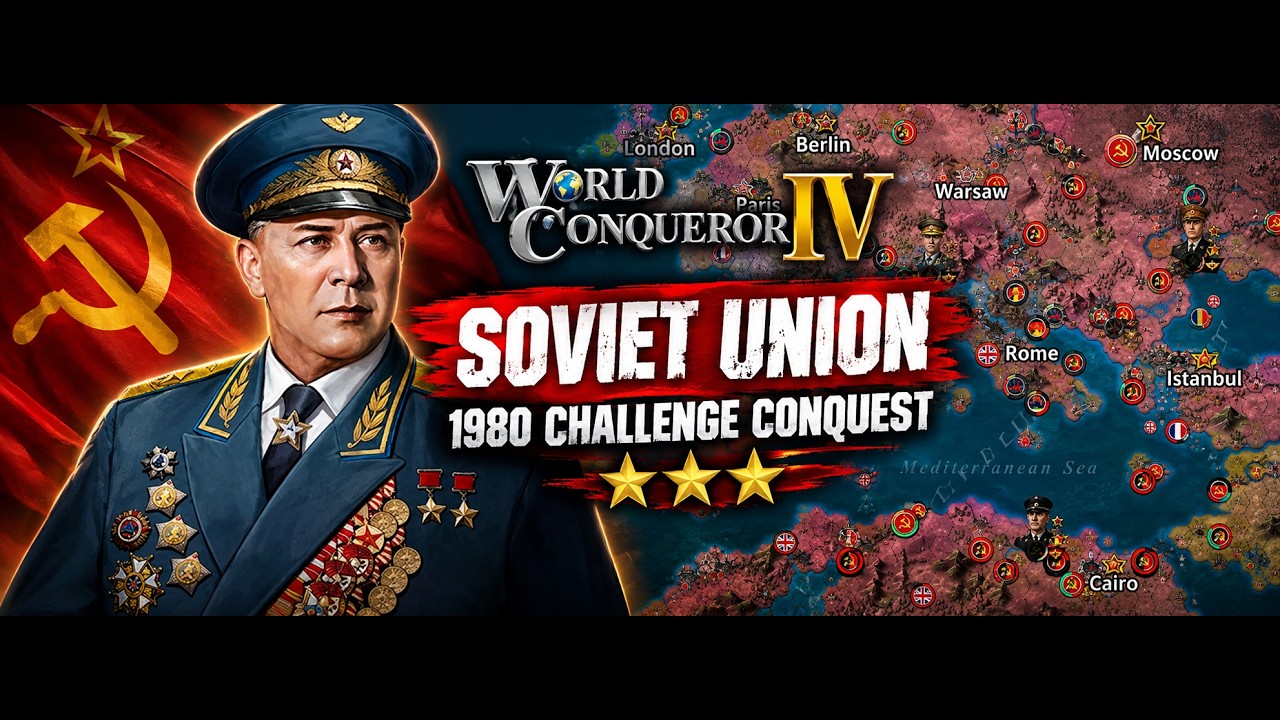 🔥 SOVIET UNION 1980 CHALLENGE CONQUEST &ndash; THE HARDEST 3★ COUNTRY! 😱 | PART 1