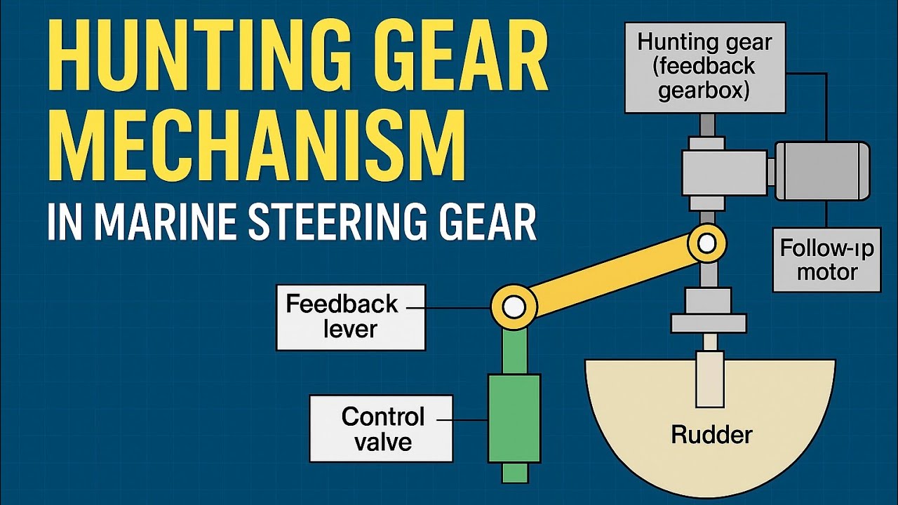 Hunting Gear Mechanism in Steering Gear | Marine Engineering Steering System Explained