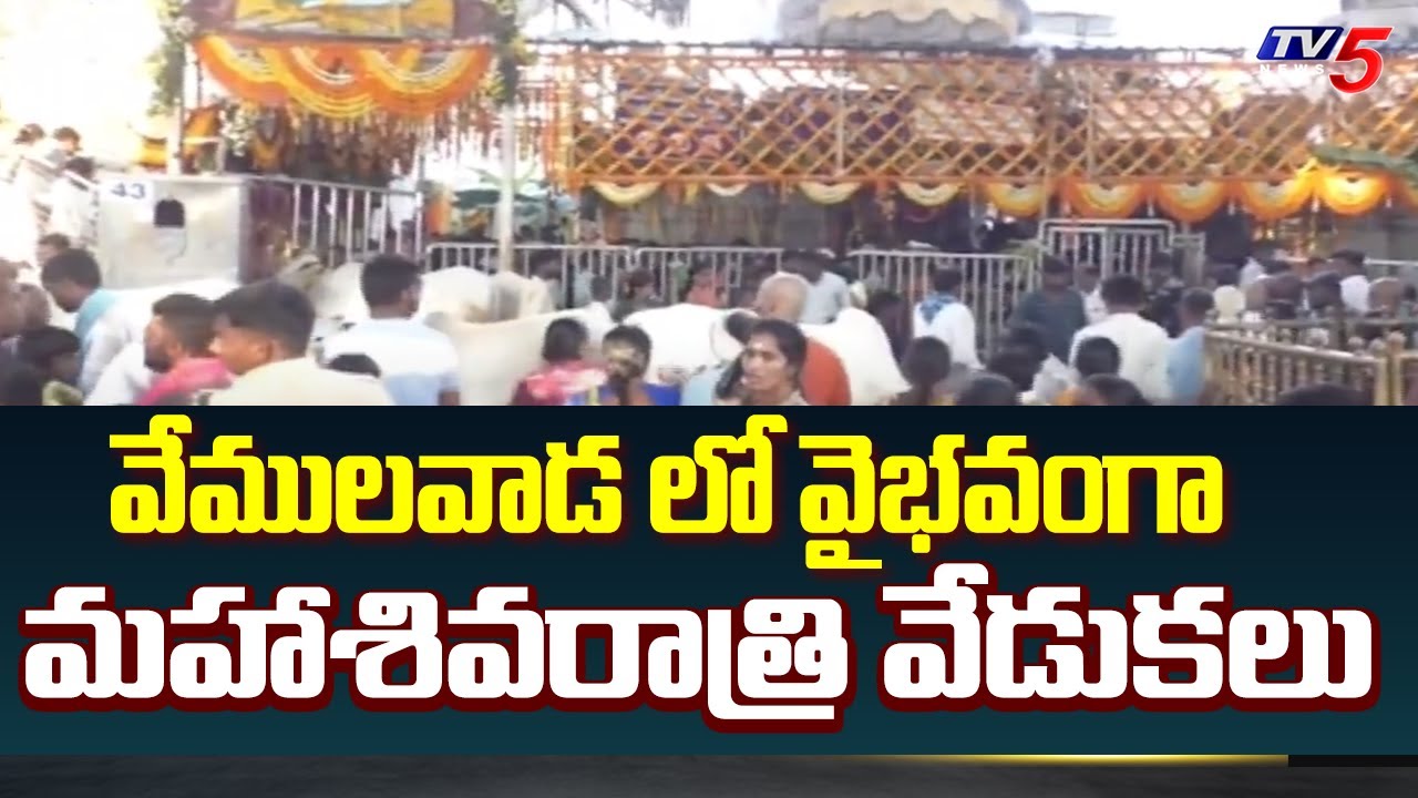 Maha Shivratri Celebrations At Vemulawada Sri Raja Rajeswara Swamy temple | Telangana | TV5