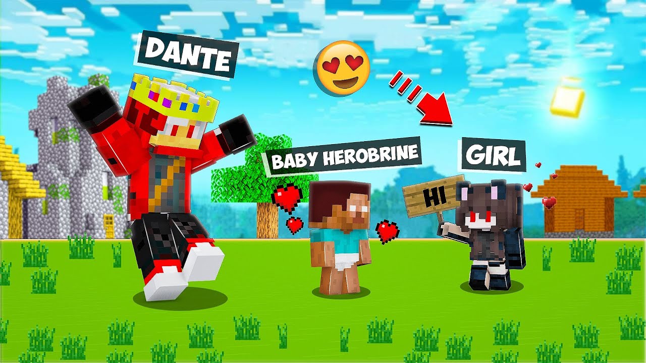 Baby Herobrine Met a Girl in Minecraft
