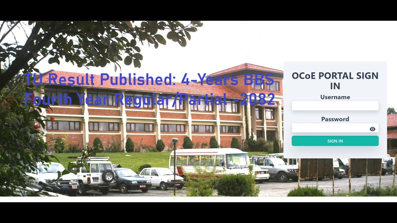 TU Result  Published: 4-Years BBS Fourth Year Regular/Partial-2082
