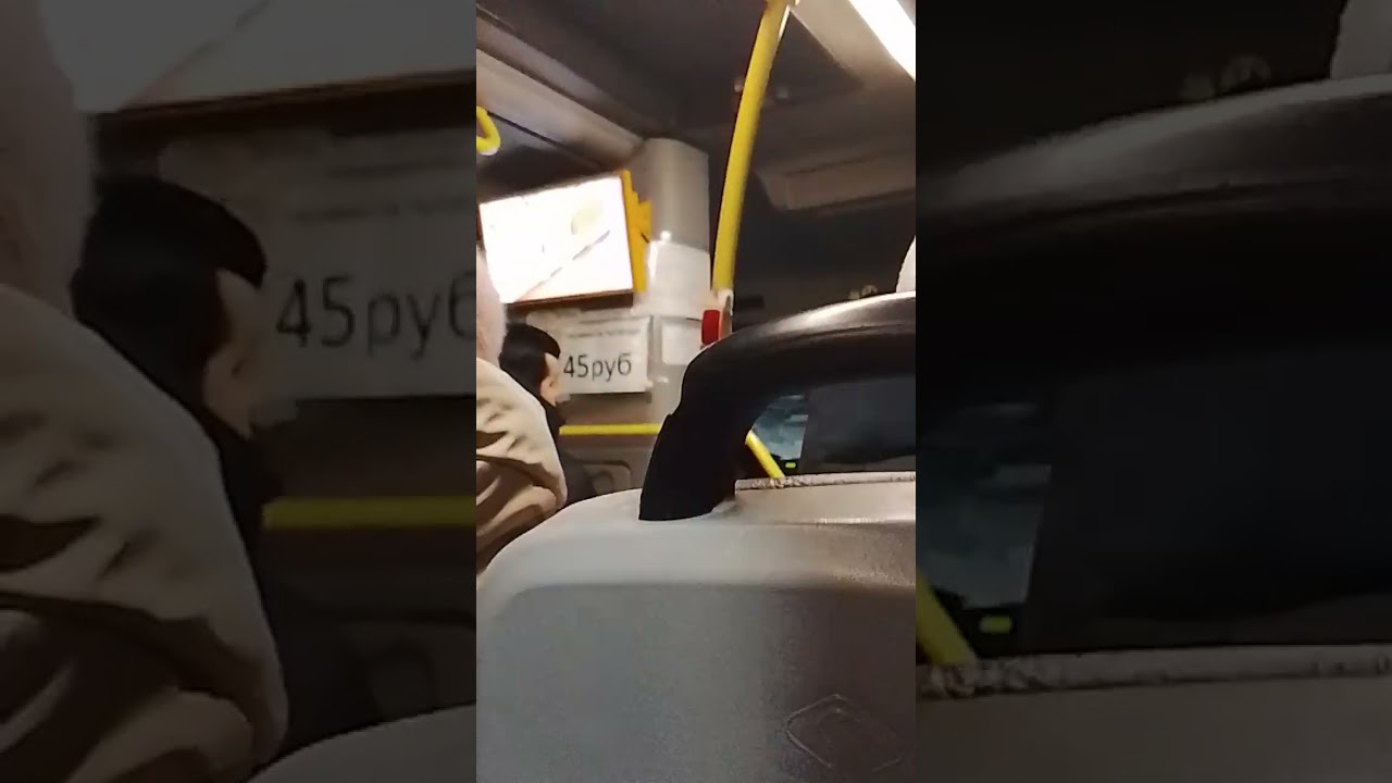 город Сарапул поездка зимой на автобусе 91 маршрута от микрорайона Поворот до микрорайона Элеконд
