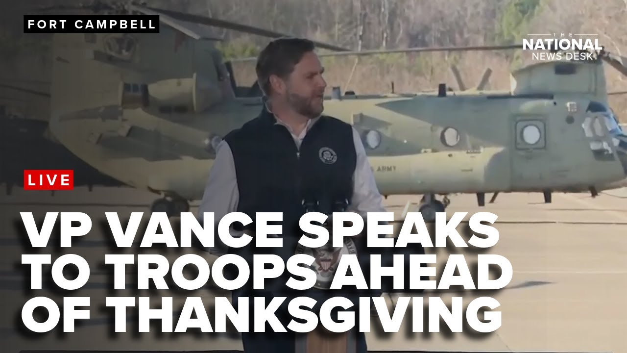 JD Vance addresses troops ahead of Thanksgiving