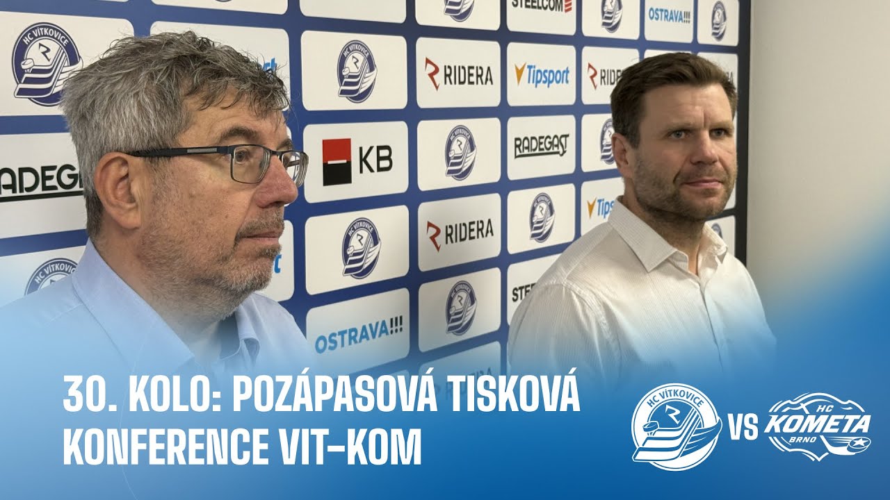 OHLASY TREN&Eacute;RŮ | 30. kolo TELH - HC V&Iacute;TKOVICE RIDERA - HC Kometa Brno