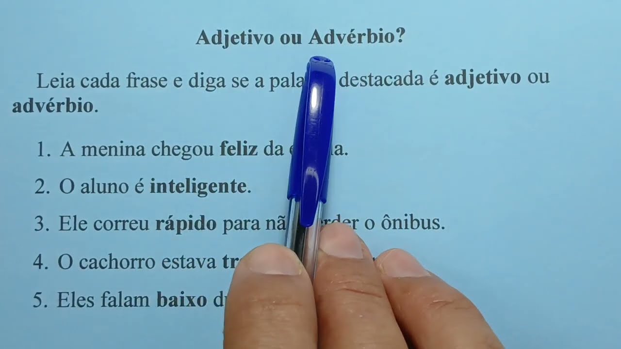 APRENDA DISTINGUIR ADJETIVO DE ADVÉRBIO. #línguaportuguesa #enem #professor #dicasdeportuguês