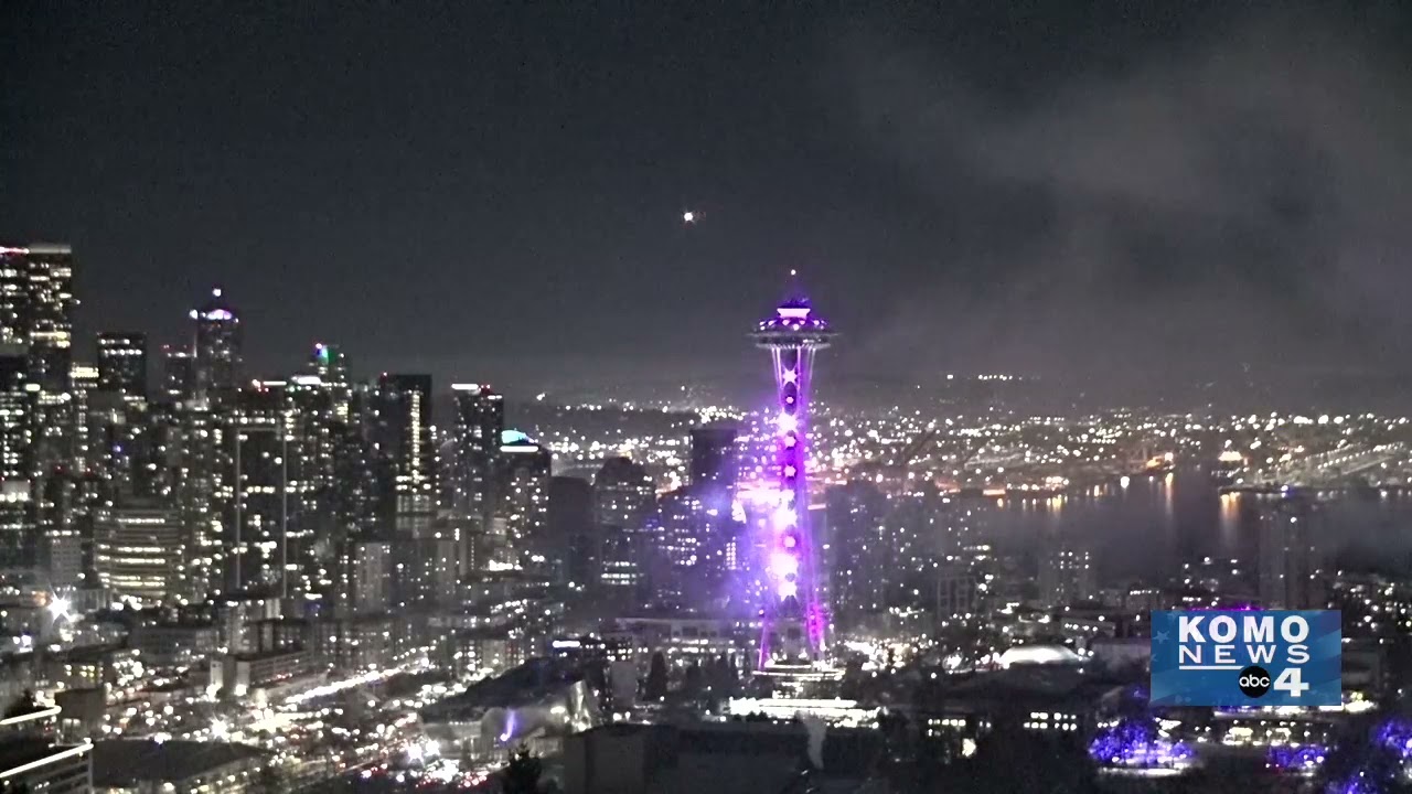 WATCH: Fireworks return to Seattle Space Needle despite COVID and the cold