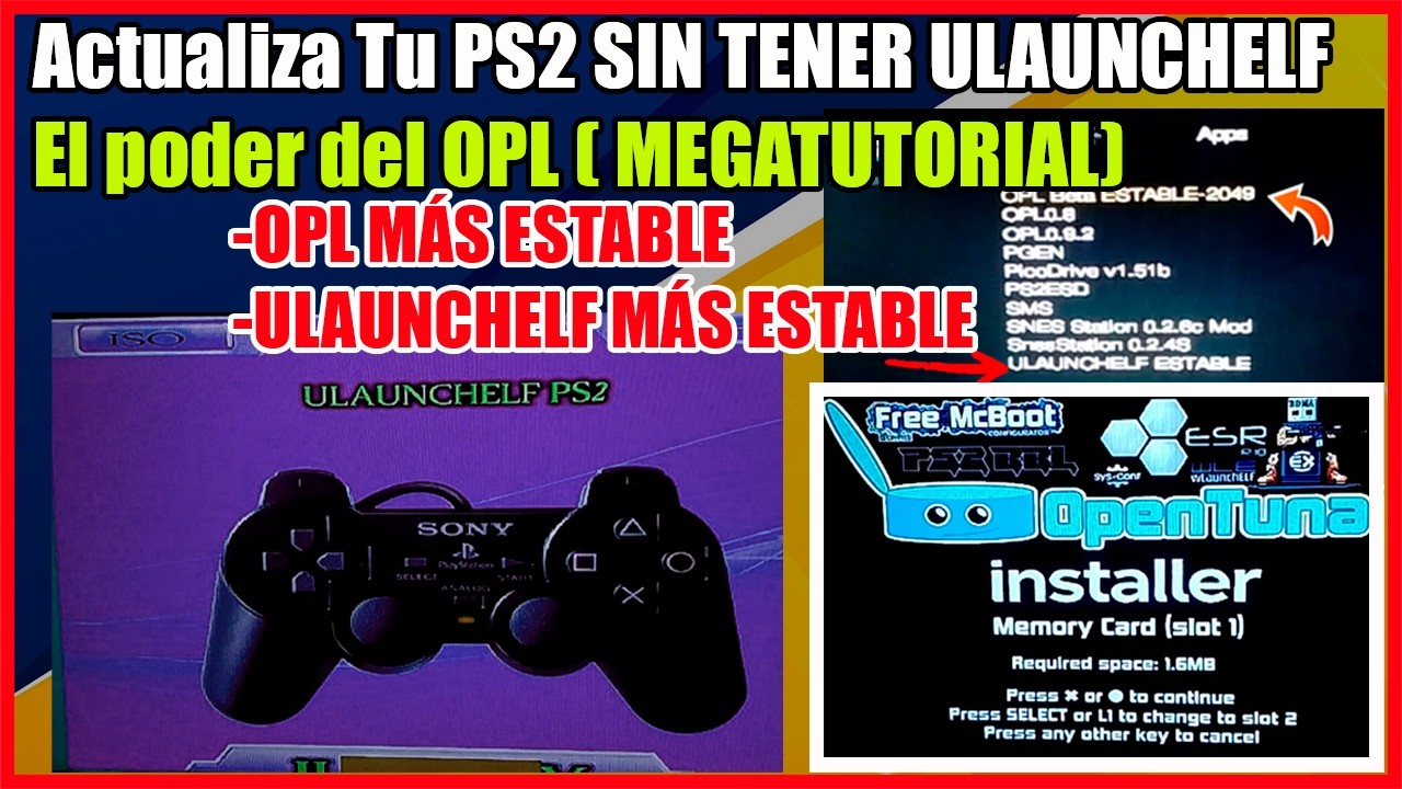💥Actualizar PS2 sin necesidad de ULAUNCHELF🚨 OpenTuna FMCB,FunTuna fork FreeMcTuna OPL y ULAUNCHELF